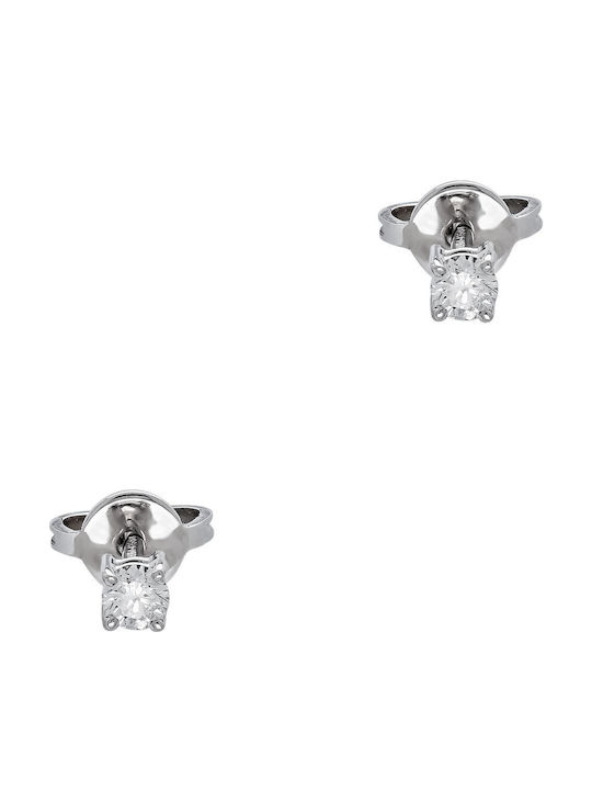 Diamond Group Обици от White Gold с Диамант