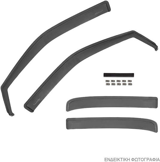 Farad Set of Windbreakers Front and Rear Car for Toyota Yaris Mazda 2 4pcs