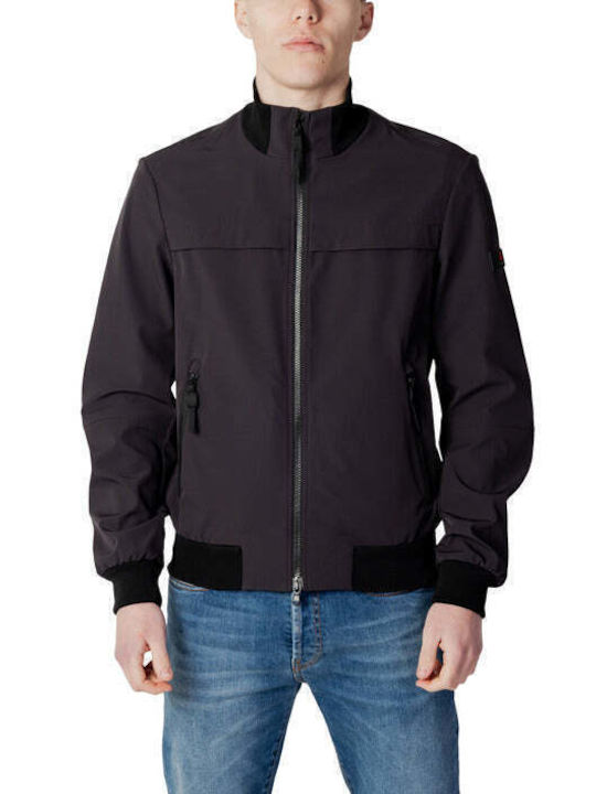 Peuterey Herren Winter Jacke Lässig Schwarz