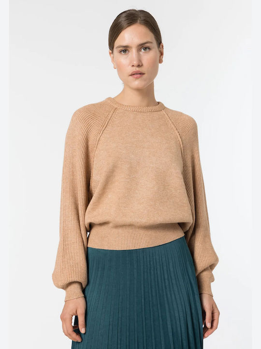Tiffosi Women's Long Sleeve Pullover Beige