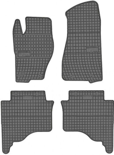 Refref Set of Front and Rear Mats 4pcs Tray Type for Jeep Grand Cherokee 2004-2010 Black
