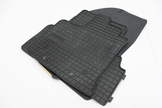 Refref Set of Front and Rear Mats 4pcs Tray Type for Dacia Lodgy 2012+ Black