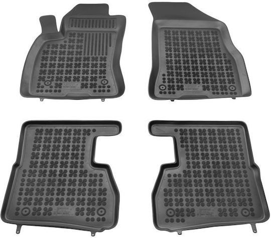Sahler Set of Front and Rear Mats 4pcs Tray Type for Opel Combo Fiat Doblo 2011+ Black