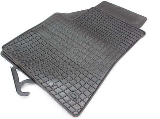 Refref Set of Front and Rear Mats 4pcs Tray Type for Jeep Cherokee 2014+ Black