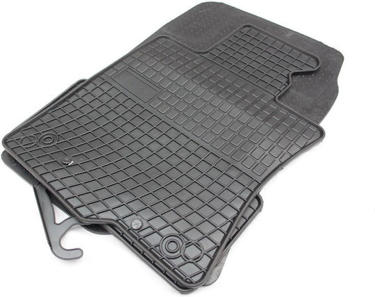 Refref Set of Front and Rear Mats 4pcs Tray Type for Honda Accord 2008+ Black