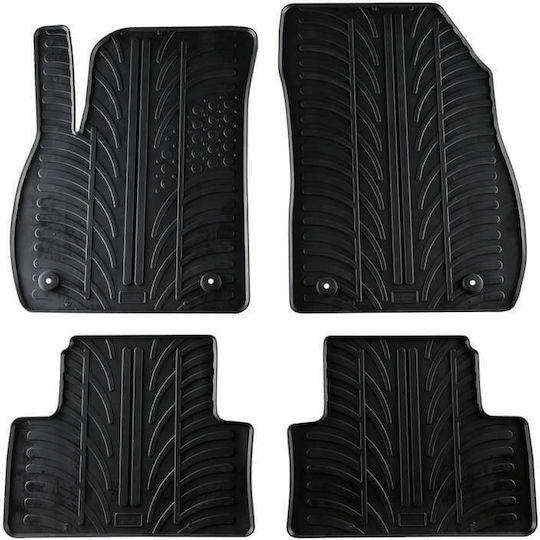 Apesan Set of Front and Rear Mats 4pcs for Opel Zafira 2011-2019 Black
