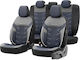 Deluxeboss Front Car Covers 11pcs Leatherette Black