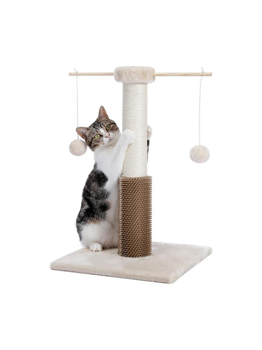 Animal Cat Scratching Post Beige 34x34x55cm.