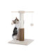 Animal Scratching Post Beige 34x34x55cm