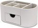 Organizator De Birou Din Piele Alb 25x17.5cm 1 Bucată