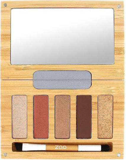 Zao Organic Makeup Zao Paletă cu Farduri de Pleoape Matifiant Formă Solidă Pearly, Matte, Ultra Shiny 6.5gr