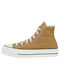 Converse Chuck Taylor All Star Lift Γυναικεία Flatforms Μποτάκια Tobacco