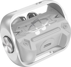 Hoco EW55 In-ear Bluetooth Handsfree Ακουστικά με Θήκη Φόρτισης Trendy True Silver