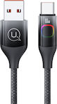 Usams Us-sj636 USB 2.0 Cablu USB-C bărbătesc - USB-A de sex masculin 66W Negru 1.2m (SJ636USB01)