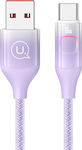 Usams Us-sj636 USB 2.0 Cablu USB-C bărbătesc - USB-A de sex masculin 66W Violet 1.2m (SJ636USB04)