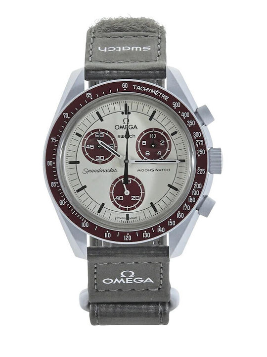 Swatch Moonswatch Mission To Mercury Ceas Bărbați Cu Baterie Și