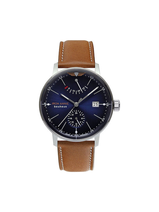 Iron Annie Watch Automatic with Brown Leather Strap