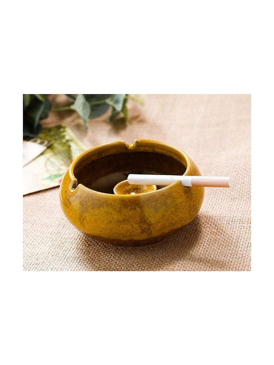 Etoile Ceramic Cigarette Ashtray Yellow
