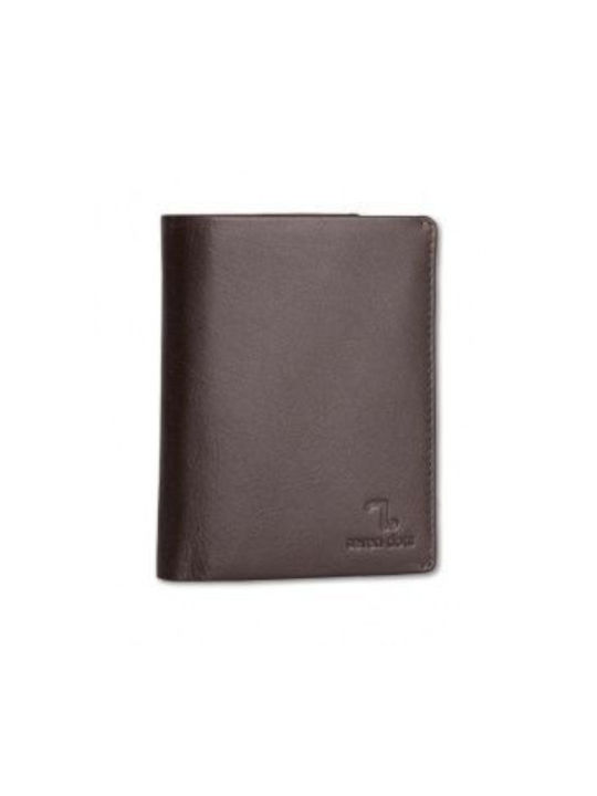 7.Dots Men's Leather Card Wallet Brown