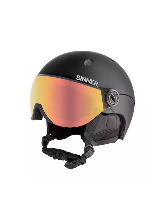 Sinner Titan Visor Kids Helmet for Ski & Snowboard Black