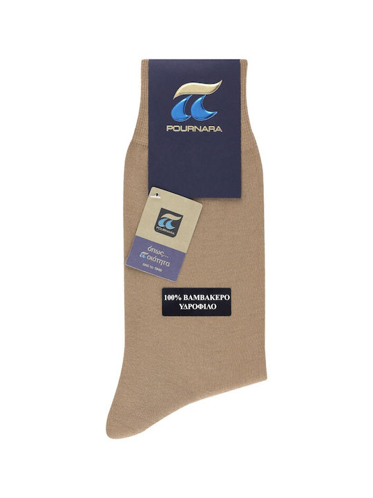 Pournara Premium Ανδρικές Κάλτσες Μπεζ