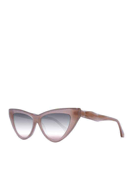 Ana Hickmann Damen Sonnenbrille mit Rosa Kunststoff Gestell und Gray Verlaufsfarbe Linse