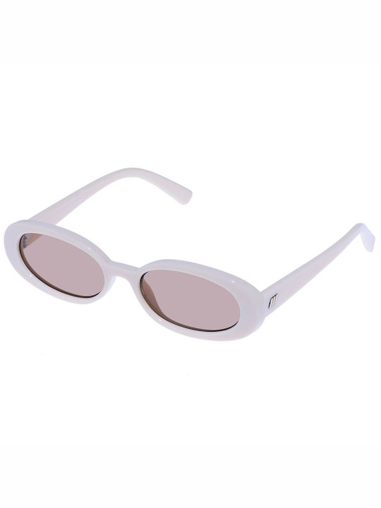 Le Specs Outta Love Women's Sunglasses with White Plastic Frame and Pink Lens LSP2452364