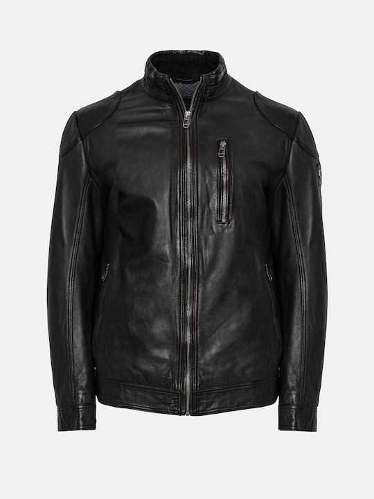 Milestone Pepino Men's Winter Leather Jacket Black.