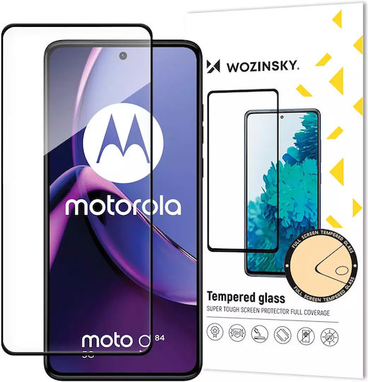 Wozinsky Full Glue Full Face Tempered Glass Μαύρο (Motorola Moto G84)