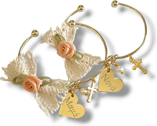 The Art of Beading Christening Charm Handcuff Metal Pink 2 Pieces MARTYRIKA60