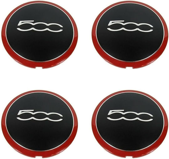 Τάπες Κέντρου Ζάντας Fiat με Εσωτερική Διάμετρο 133mm Μαύρο 4τμχ
