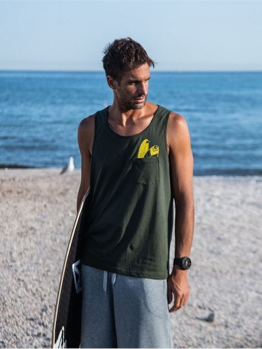 iDrymonakos Wellness T-shirt OLIVE/YELLOW