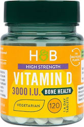 Holland & Barrett High Strength Vitamin D Vitamină 3000iu 120 Tablete