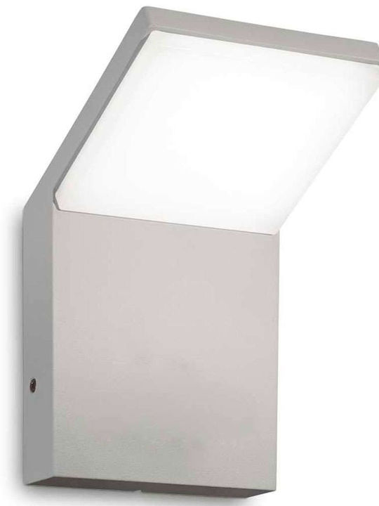 Ideal Lux Επιτοίχιο Εξωτερικό Φωτιστικό LED IP54 9W με Φυσικό Λευκό Φως 10x10.4x16.4εκ.