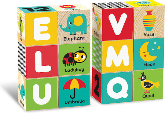 Kids Hits Bildung Bauklötze Englisch aus Holz für 3+ Jahre 12 Stück