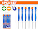 Wadfow Set 6 Precision Screwdrivers with 6 Interchangeable Tips