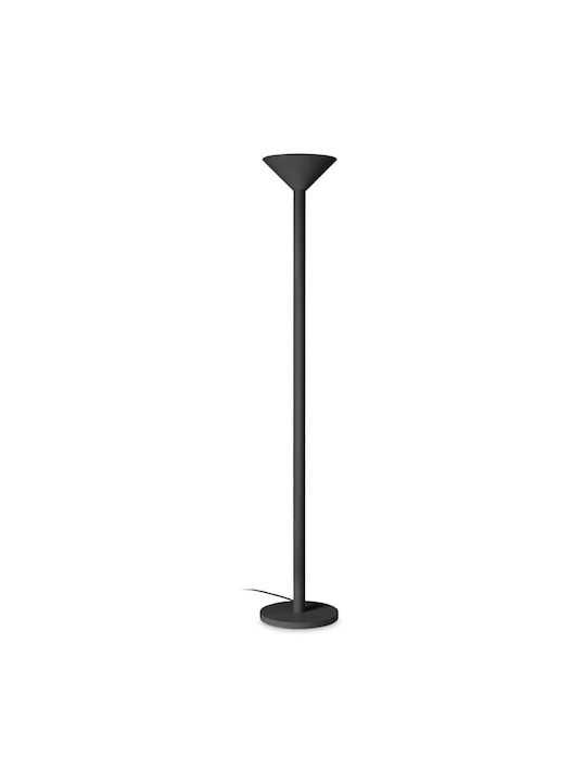 Ideal Lux Floor Lamp H169.5xW30cm. with Socket for Bulb E27 Black