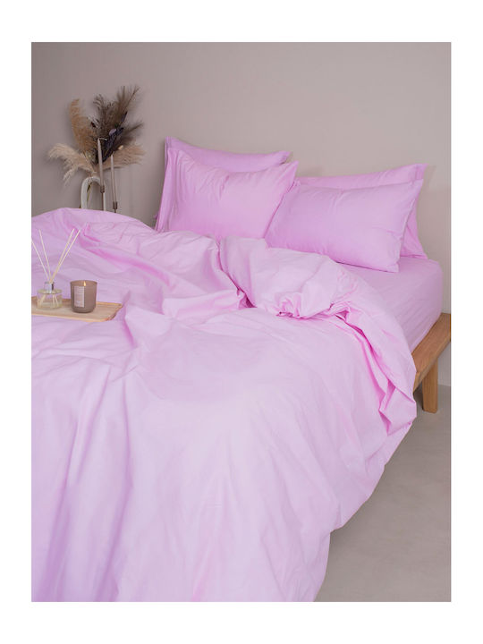 Sunshine Cotton Feelings 151 Σετ Σεντόνια Μονά με Λάστιχο 105x205+30εκ. Lila (3τμχ)