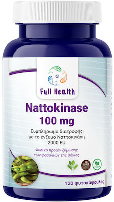 Full Health Nattokinase 100mg 120 veg. Kappen