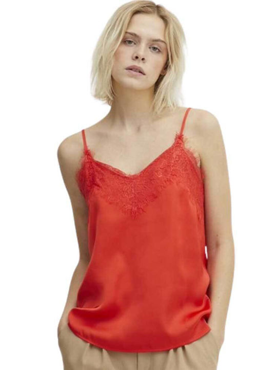 Women's Blouse with Straps Orange
