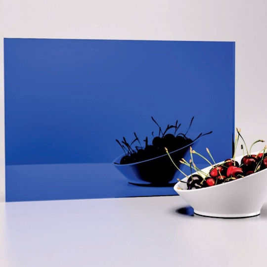 EUMirror Wandspiegel Ganzkörper mit Blau Kunststoff Rahmen 205x305cm 1Stück