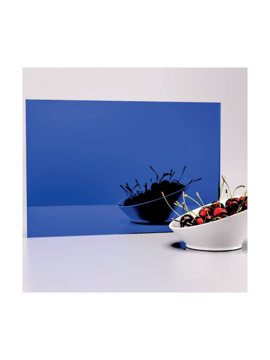 EUMirror Wall Mirror with Blue Plastic Frame 100x150cm 1pcs