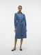 Midi Shirt Dress Dress Medium Blue Denim