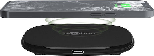 Goobay Wireless Charger (Qi Pad) 15W Black Velvet-Black Metal (64675)