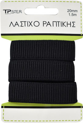 Tpster Elastic de Cusut Negru 2x150cm.