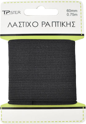 Tpster Elastic de Cusut Negru 6x75cm.