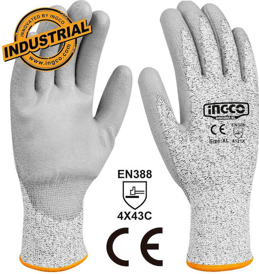 Ingco Gloves for Work Polyurethane 1pcs