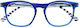 Silac Lesebrille +4.00 in Blau Farbe