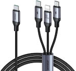 Joyroom SA21-1T3 Braided USB to Lightning / Type-C / micro USB 1.2m Cable (053871)