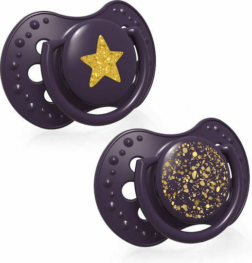 Lovi Baby Orthodontischer Schnuller Silikon Violett für 3-6 Monate